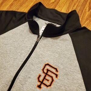 San Francisco Giants Jacket Men Medium‎ Gray Full Zip MLB Baseball Carl Banks
